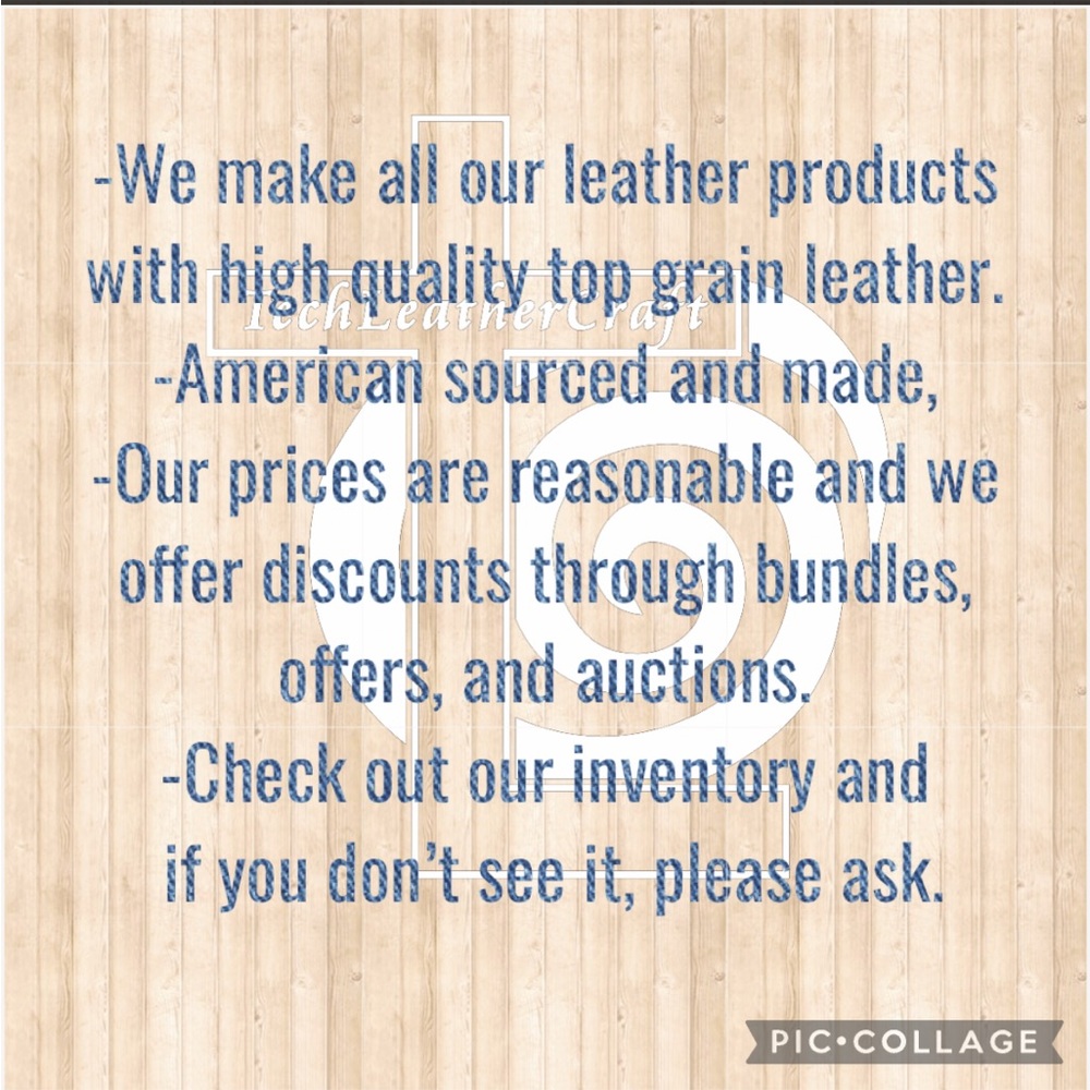 Set of 4 water resistant Leather Coasters Pick your color check out pics - Picture 3 of 3